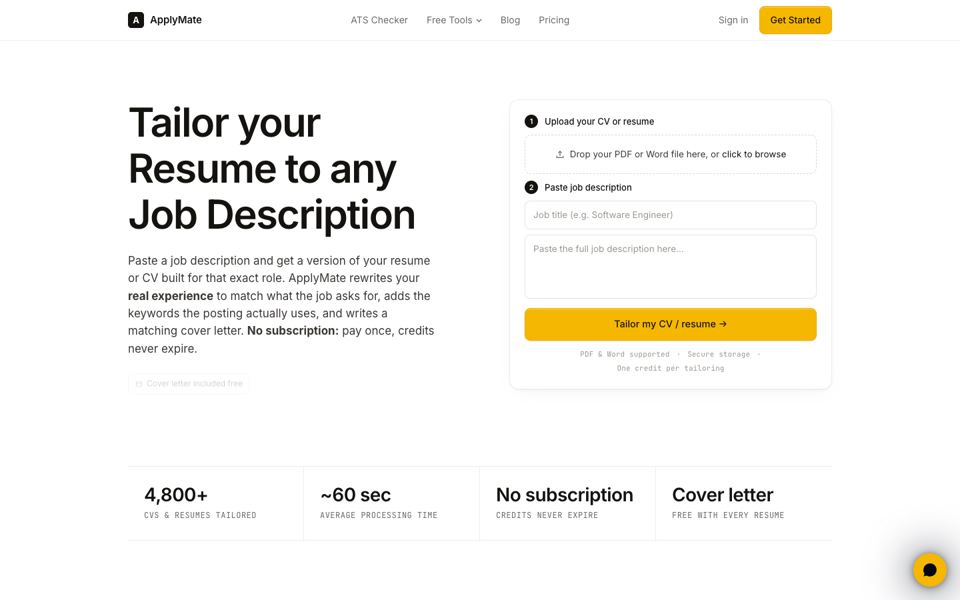 Tailor Your Resume or CV to Any Job Description