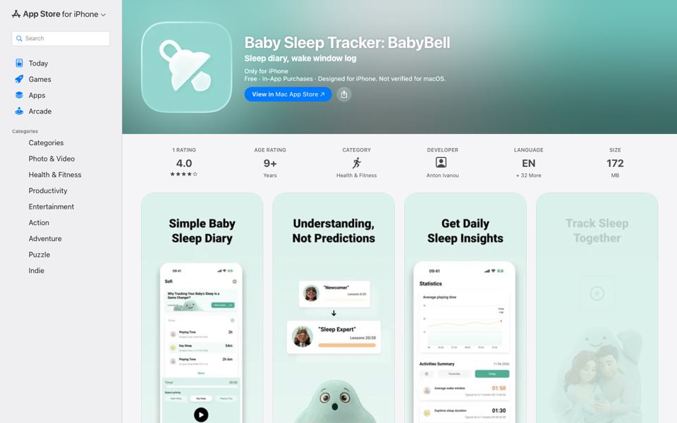 Baby Sleep Tracker: BabyBell