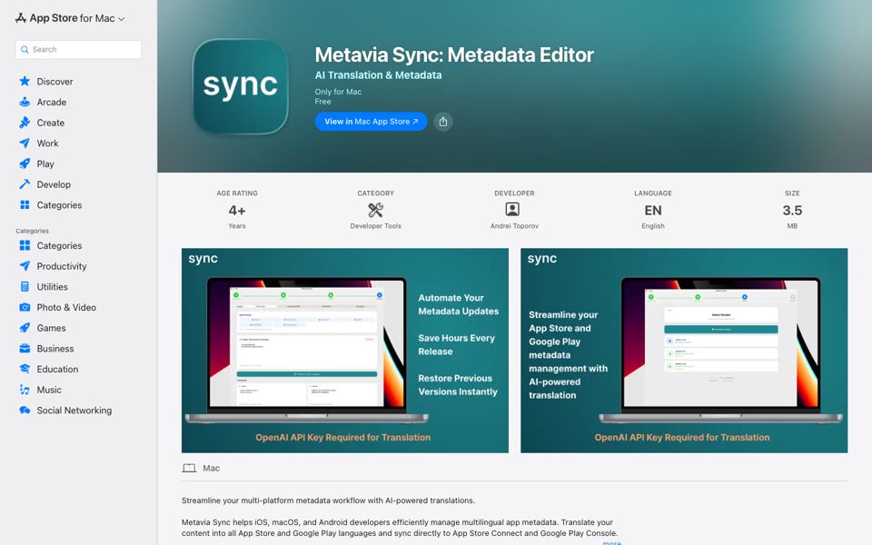 Metavia Sync: Metadata Editor