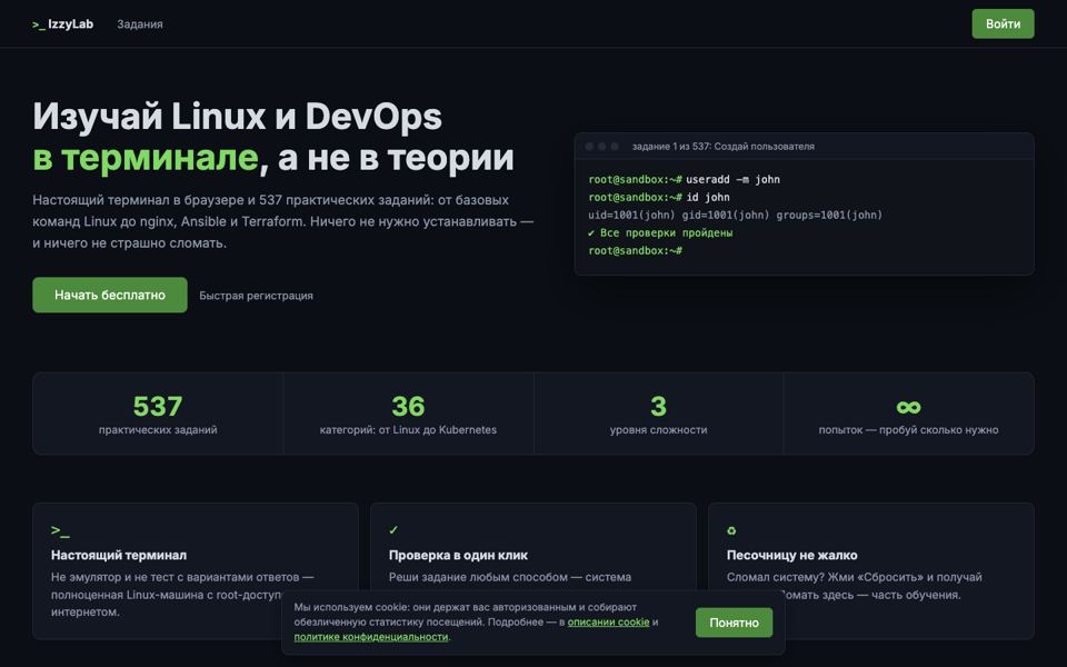 Изучай Linux и DevOps в терминале, а не в теории