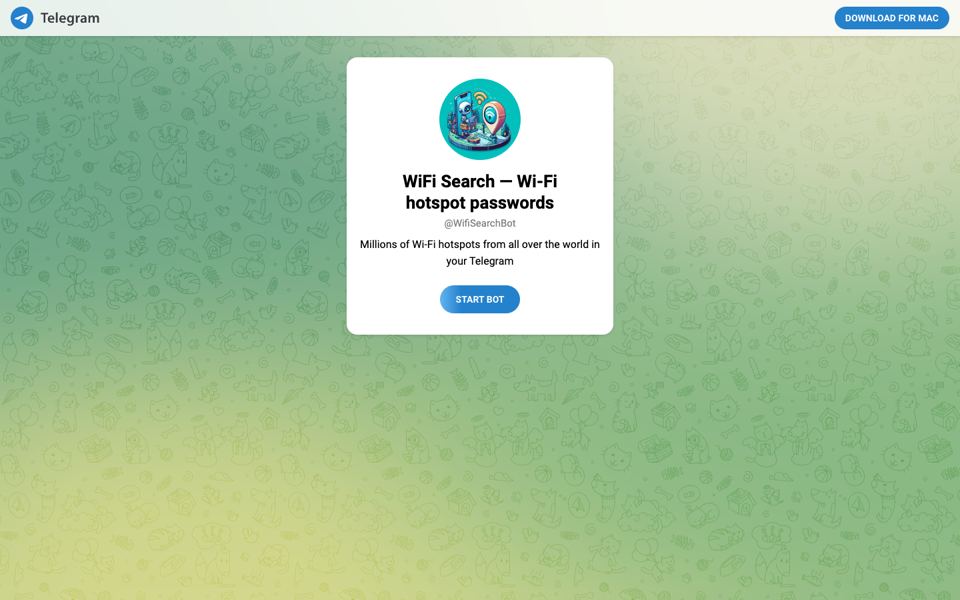 WiFi Search — Wi-Fi hotspot passwords